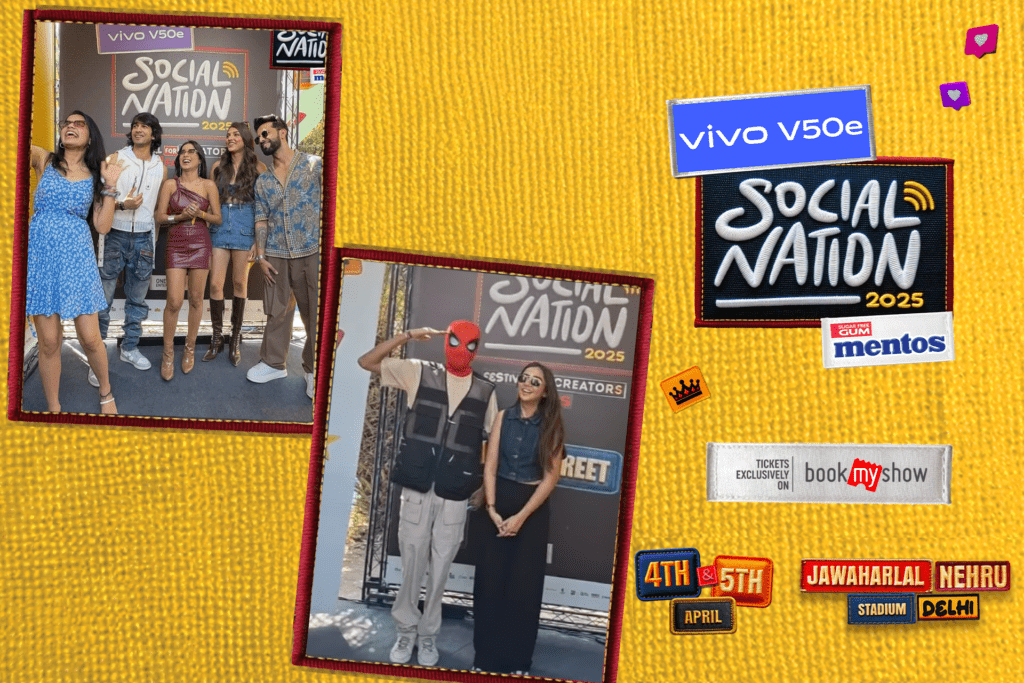 Untitled design (1) - Social Nation vivo V50e, Social Nation 2025, mentos, meet & greet, Prajakta Koli, Campus Beats, Shantanu Maheshwari, Shruti Sinha, Sahaj Singh, Tanvi Gadkari, fans, creator meetups, fan moments, influencer event, social media stars, live performances, content creators, youth culture, viral moments, creator community